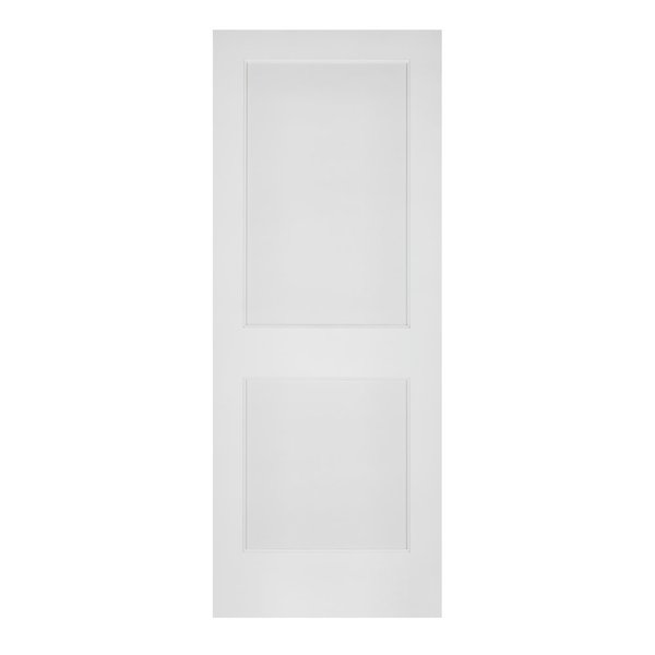 Codel Doors 32" x 80" Primed 2-Panel Interior Flat Panel Door with Ovolo Bead 2868pri8082